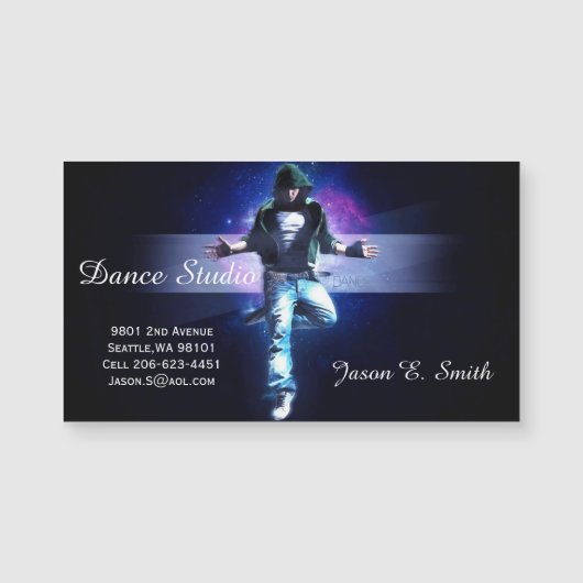 Steekproef Magnetische Visitekaartje-Dance Studio (Voorkant)
