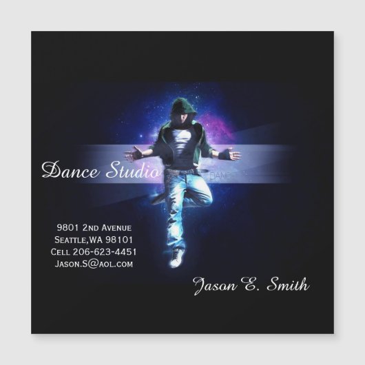Steekproef Magnetische Visitekaartje-Dance Studio (Voorkant)