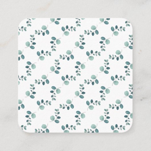 Steekproef met kalligrafibossen met QR-code RSVP Informatiekaartje (Achterkant)