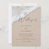 Steekproef Moderne Witte Oceaangolven & Zandhuweli Kaart (Voorkant)