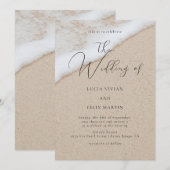 Steekproef Moderne Witte Oceaangolven & Zandhuweli Kaart (Voorkant / Achterkant)