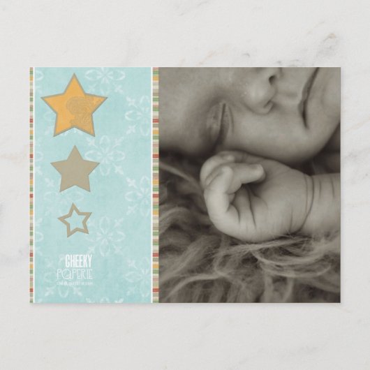 Steekproef Rodeo Mattias Geboorteaankondiging Aankondigingskaart (Achterkant)