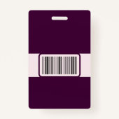 Steekproef Royal Crimson Barcode Visitor Kaart Badge (Achterkant)
