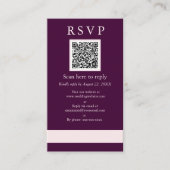 Steekproef Royal Crimson Wedding QR RSVP Informatiekaartje (Voorkant)