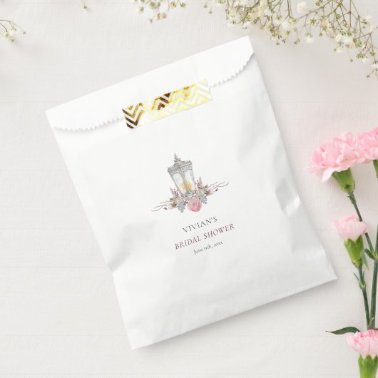 Steekproef Rustieke Bloemen Rozen & Lantaarn Vrijg Bedankzakje (Gezegeld)