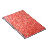 Steekproef van oranje lederbekleding notitieboek (Rechterzijde)