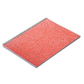 Steekproef van oranje lederbekleding notitieboek (Linkerzijde)