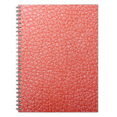 Steekproef van oranje lederbekleding notitieboek (Voorkant)