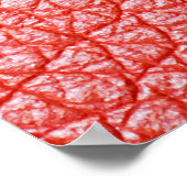 Steekproef van oranje lederbekleding poster (Hoek)