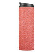 Steekproef van oranje lederbekleding thermosbeker (Geroteerd rechts)