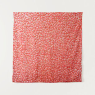 Steekproef van oranje lederbekleding wandkleed