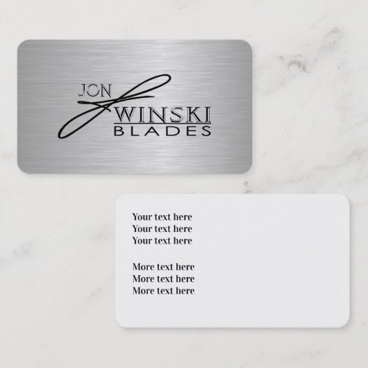Steekproef Winski-blades Visitekaartje (Voorkant / Achterkant)