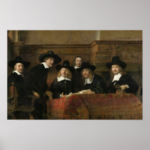 Steekproefambtenaren van Rembrandt van Rijn Poster