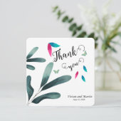 Steekproefkalligrafie wild bos vibe Dank u wel (Staand voorkant)