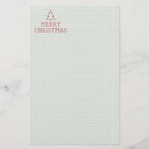 Steekproefkruis voor kerst briefpapier