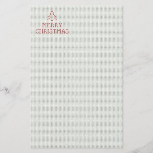 Steekproefkruis voor kerst briefpapier (Voorkant)