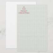 Steekproefkruis voor kerst briefpapier (Voorkant / Achterkant)