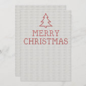 Steekproefkruis voor kerst feestdagenkaart (Voorkant / Achterkant)