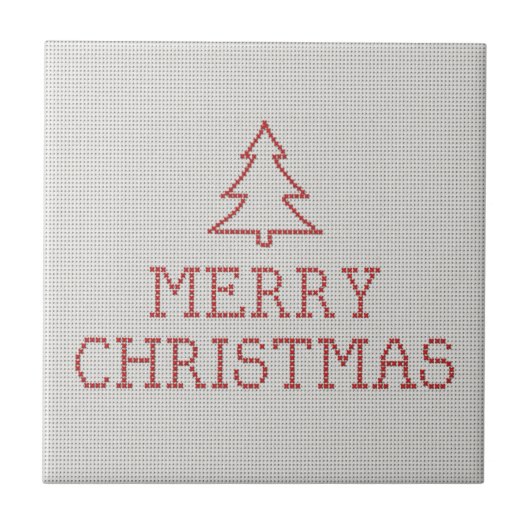 Steekproefkruis voor kerst tegeltje (Voorkant)