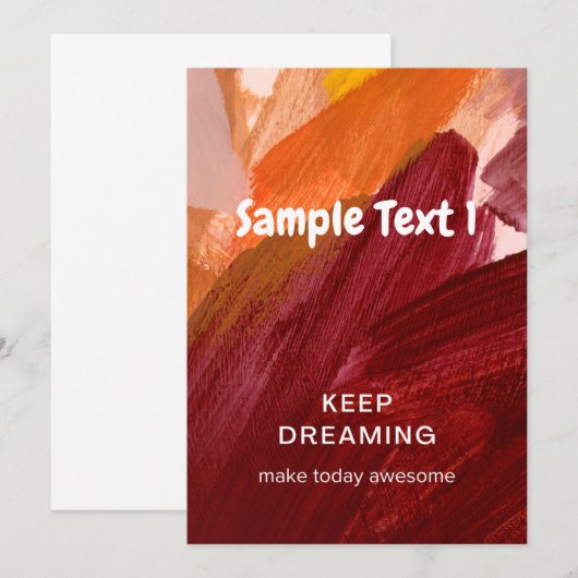 Steekproefuitnodiging Kaart (Voorkant / Achterkant)