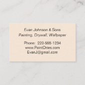 Steekproeven met bruine en tan-verf visitekaartje (Achterkant)