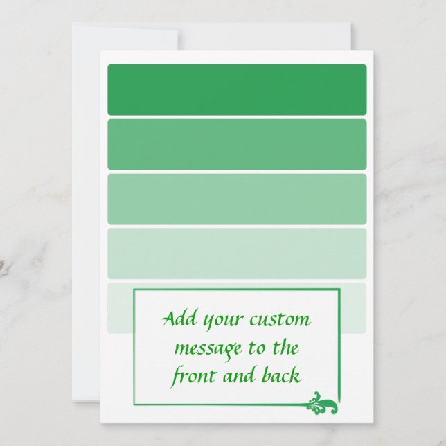 Steekproeven met heldere groene verf (Voorkant)