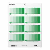 Steekproeven met heldere groene verf etiket (Full Sheet)
