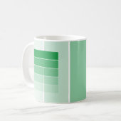 Steekproeven met heldere groene verf koffiemok (Voorkant links)