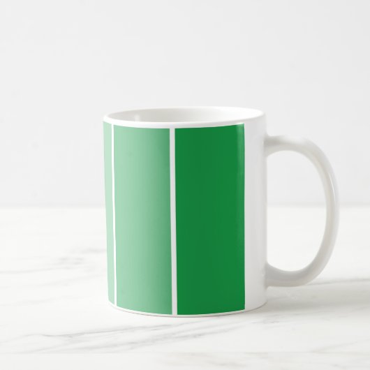 Steekproeven met heldere groene verf koffiemok (Rechts)