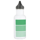 Steekproeven met heldere groene verf waterfles (Links)