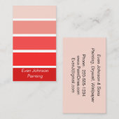 Steekproeven met rode verf visitekaartje (Voorkant / Achterkant)