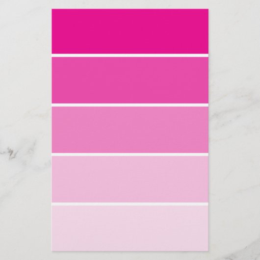 Steekproeven met roze verf briefpapier (Voorkant)