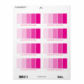 Steekproeven met roze verf etiket (Full Sheet)