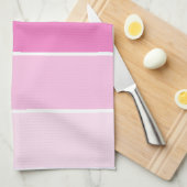 Steekproeven met roze verf theedoek (Quarter Fold)