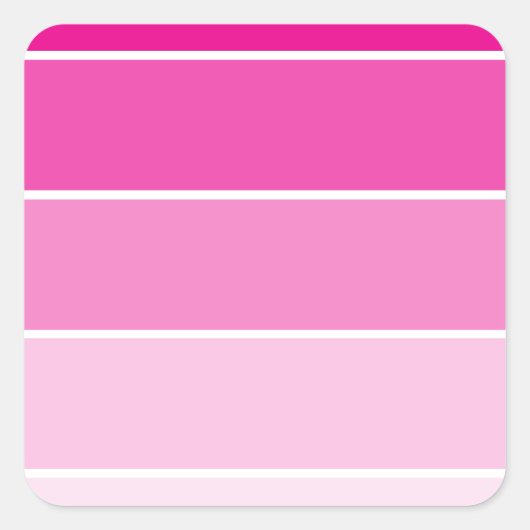 Steekproeven met roze verf vierkante sticker (Voorkant)