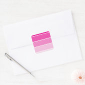 Steekproeven met roze verf vierkante sticker (Envelop)