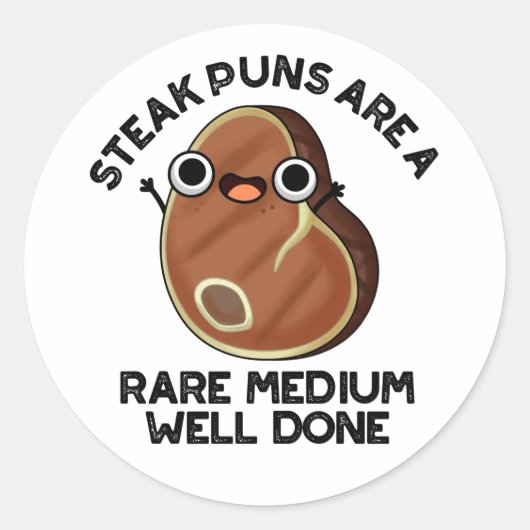 Steekpuns zijn een zeldzaam medium, goed geklaard  ronde sticker (Voorkant)
