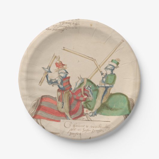 steekridders papieren bordje (Voorkant)