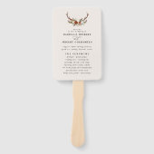 Steekrotsachtige groene florale roestachtige elega handwaaier (Voorkant)