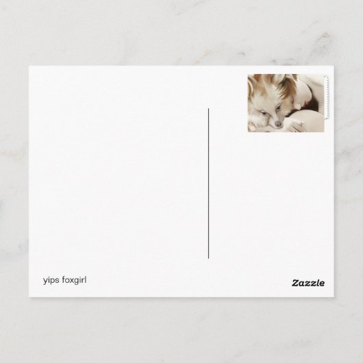 steekt een voxgirl op briefkaart (Achterkant)