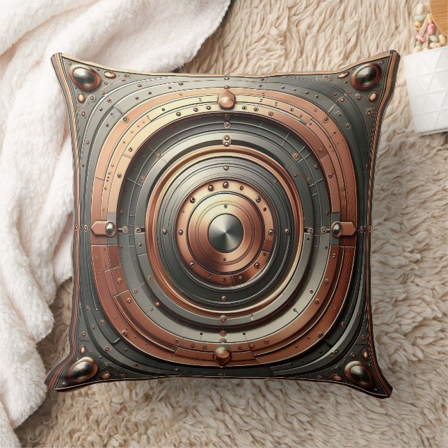 steel and copper metal object kussen (Deken)