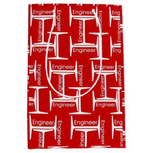 Steel Beam Engineer Pattern Medium Cadeauzakje (Voorkant)