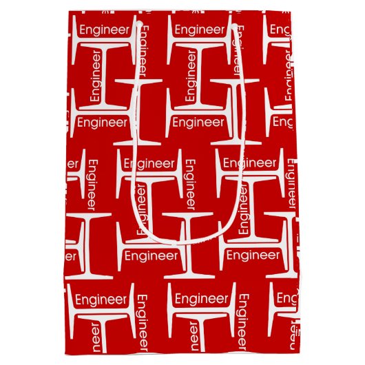 Steel Beam Engineer Pattern Medium Cadeauzakje (Achterkant)