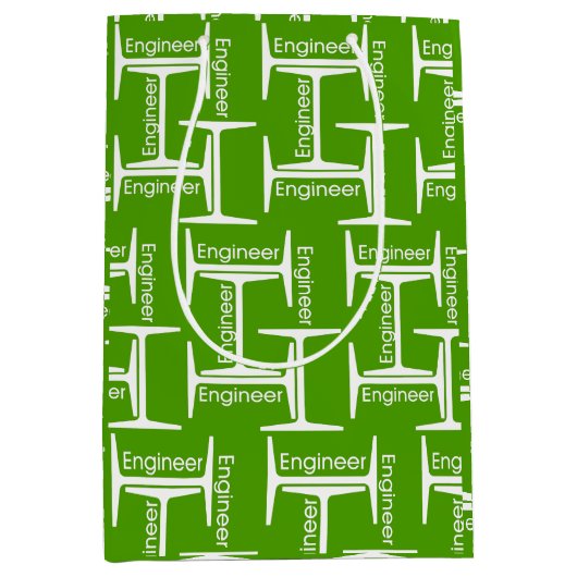Steel Beam Engineer Pattern Medium Cadeauzakje (Voorkant)
