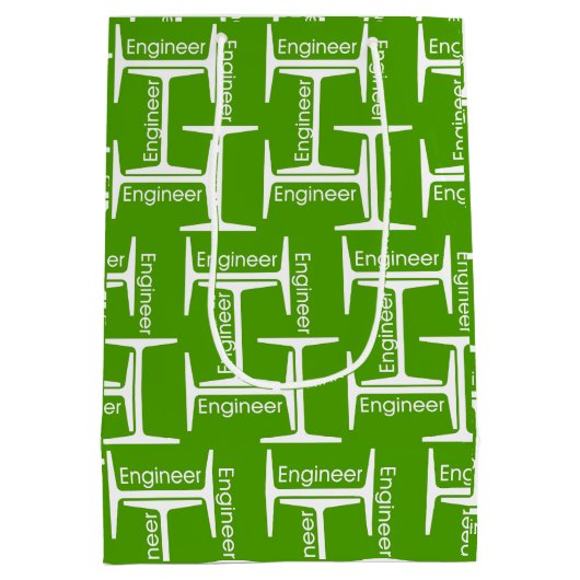 Steel Beam Engineer Pattern Medium Cadeauzakje (Achterkant)