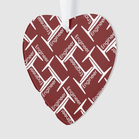 Steel Beam Engineer Pattern Ornament (voorkant)