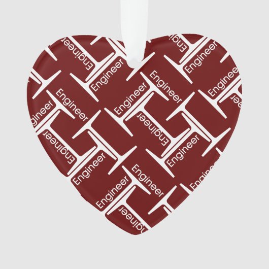 Steel Beam Engineer Pattern Ornament (voorkant)