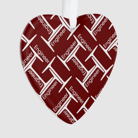 Steel Beam Engineer Pattern Ornament (voorkant)