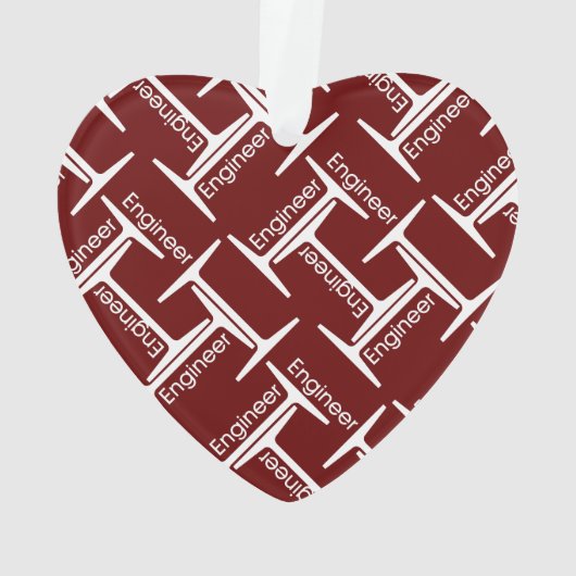 Steel Beam Engineer Pattern Ornament (achterkant)