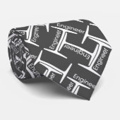 Steel Beam Engineer Pattern Stropdas (Opgerold)